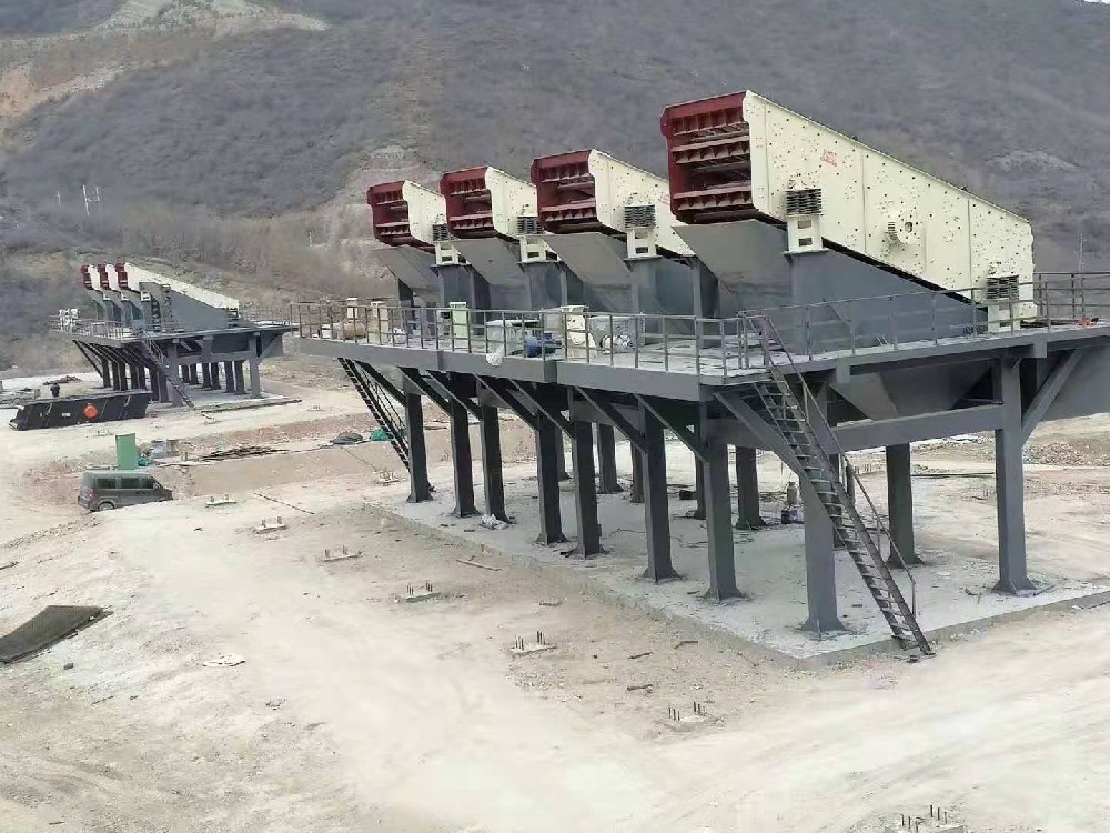 拓寶機(jī)械承建安徽績(jī)溪砂石線(xiàn)生產(chǎn)現(xiàn)場(chǎng)